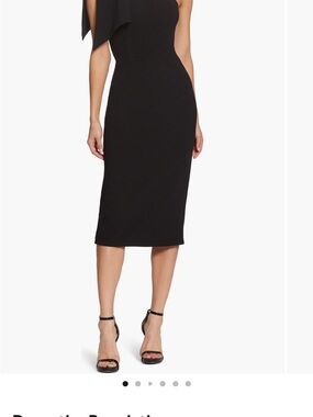 Dress the Population Black One-Shoulder Cocktail Dress - Worn Once